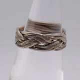 Vintage Sterling Silver Woven Band 4.5