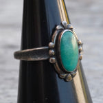 Vintage Sterling Turquoise Ring 6.75