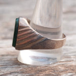 Vintage Sterling Malachite Ring 13