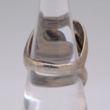 Vintage Sterling Silver Sandcast Turquoise Ring 6.5