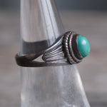 Vintage Sterling Turquoise Band 5.5