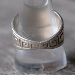 Vintage Sterling Aztec Calendar Ring 10.75