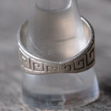 Vintage Sterling Aztec Calendar Ring 10.75