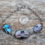 1920's Hoffman Sterling Painted Butterfly Wing Bracelet