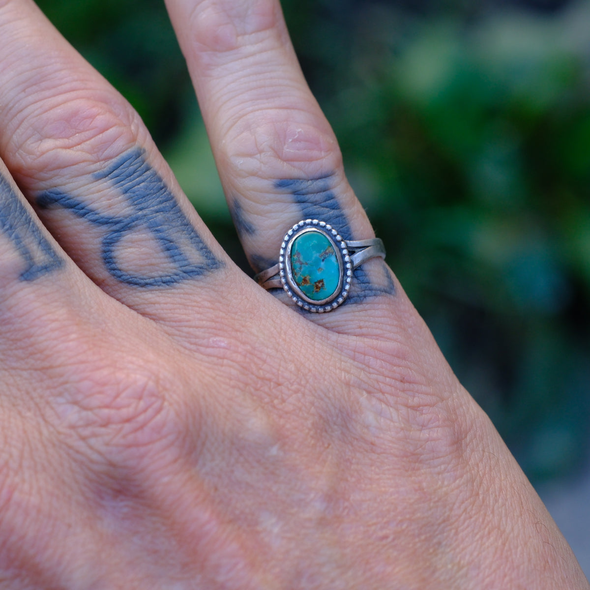 Vintage Sterling Turquoise Ring 6