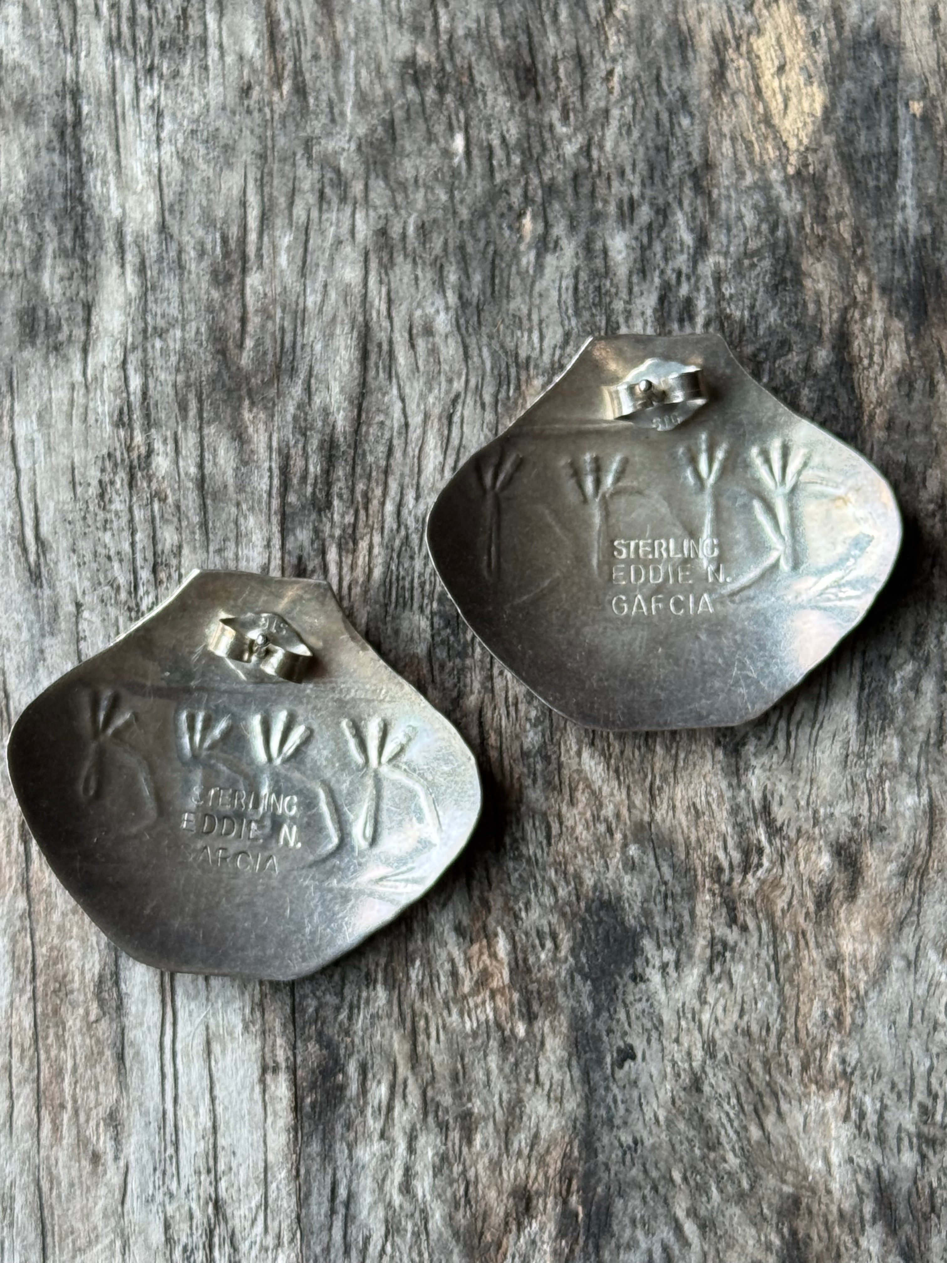 Vintage Sterling Silver Stamped Vase Earrings