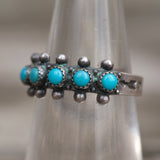 Vintage Sterling Turquoise Band 5.5