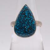 Vintage Sterling Turquoise Ring 6.75