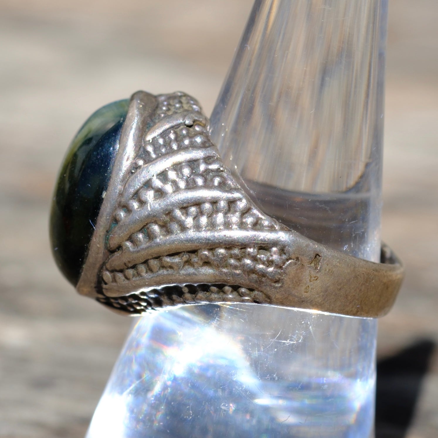 Vintage Sterling Tigers Eye Ring 7.25