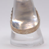 Vintage Sterling Turquoise and Coral Feather Ring 10.75