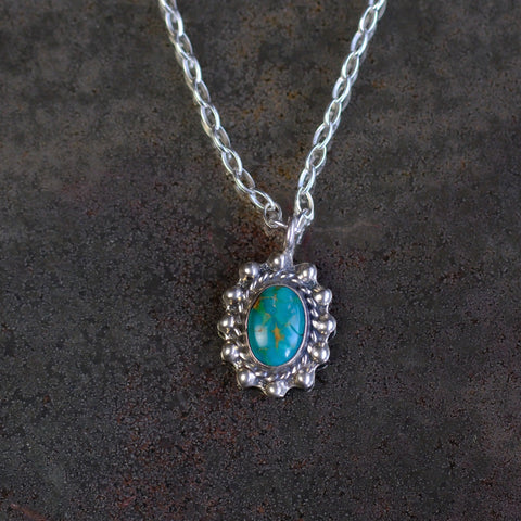 Vintage Sterling Turquoise Necklace