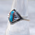 Vintage Sterling Zuni Inlay Band 7.75