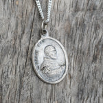 Vintage Sterling Padre Pio Pray For Us Necklace