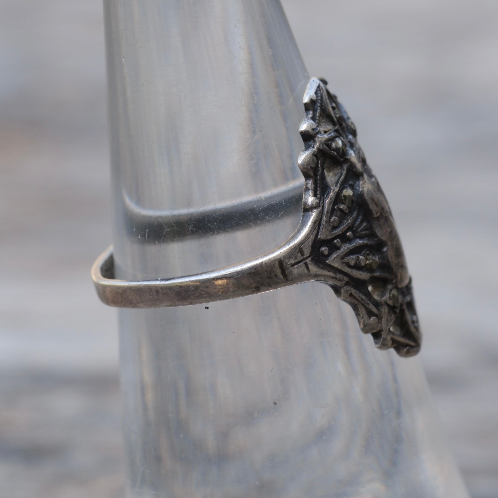 Vintage Sterling Mary Signet Ring 5