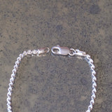 Vintage Sterling Silver Twisted Chain Bracelet 6.75"