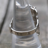 Vintage White Bronze Biker Ring 9