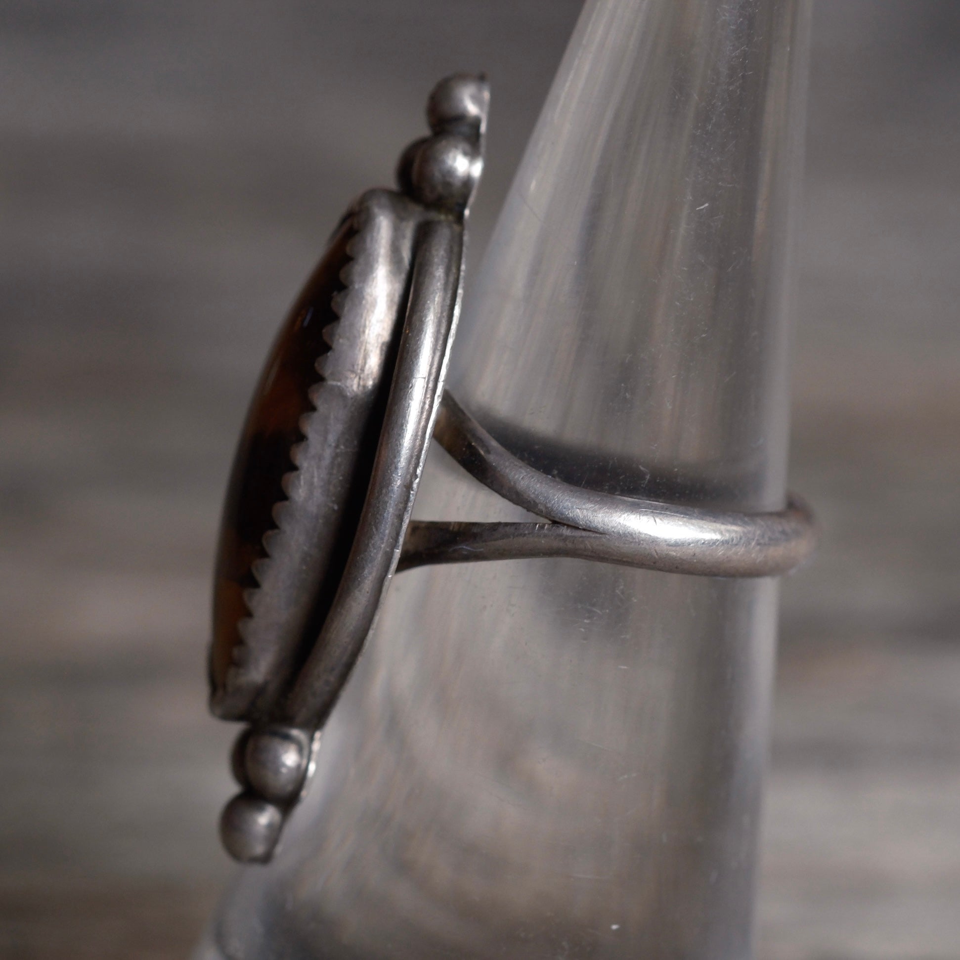 Vintage Sterling Tigers Eye Ring 5.25