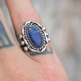 Vintage Sterling Lapis Ring 5.25