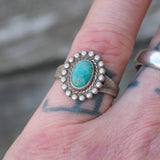 Vintage Sterling Turquoise Ring 6.5