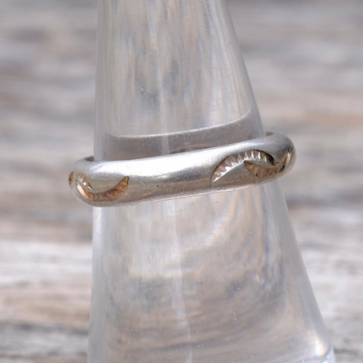 Vintage Sterling Stamped Band Ring 7