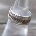 Vintage Sterling Silver Braided Band 7.5