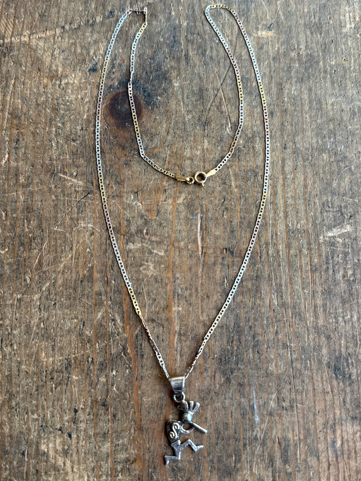 Vintage Sterling Silver Kokopelli Necklace