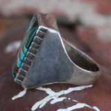 Vintage Sterling Zuni Inlay Ring 11