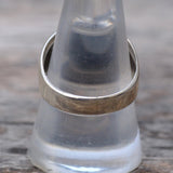 Vintage Sterling Hematite Signet Ring 9.25