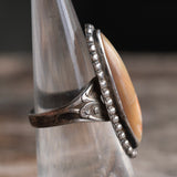 Vintage Sterling Abalone Ring 6