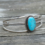 Vintage Sterling Turquoise Cuff