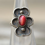 Vintage Sterling Tigers Eye Floral Ring 3