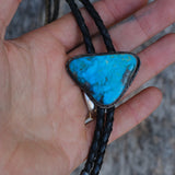 Vintage Sterling Turquoise Bolo Tie