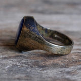 Vintage Sterling Lapis Ring 11
