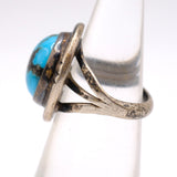 Vintage Sterling Turquoise Ring 4.5