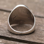 Vintage Sterling Turquoise Stamped Band Ring 8