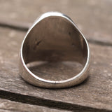 Vintage Sterling Turquoise Stamped Band Ring 8