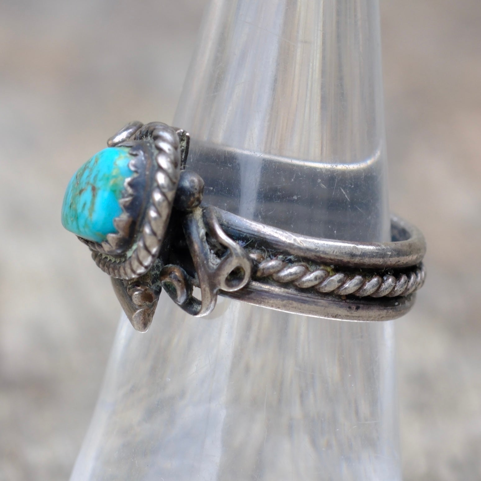 Vintage Sterling Turquoise Ring 7