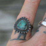 Vintage Sterling Turquoise Ring 5.75