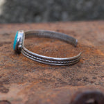 Vintage Sterling Turquoise Cuff