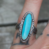 Vintage Sterling Turquoise Ring 6.25
