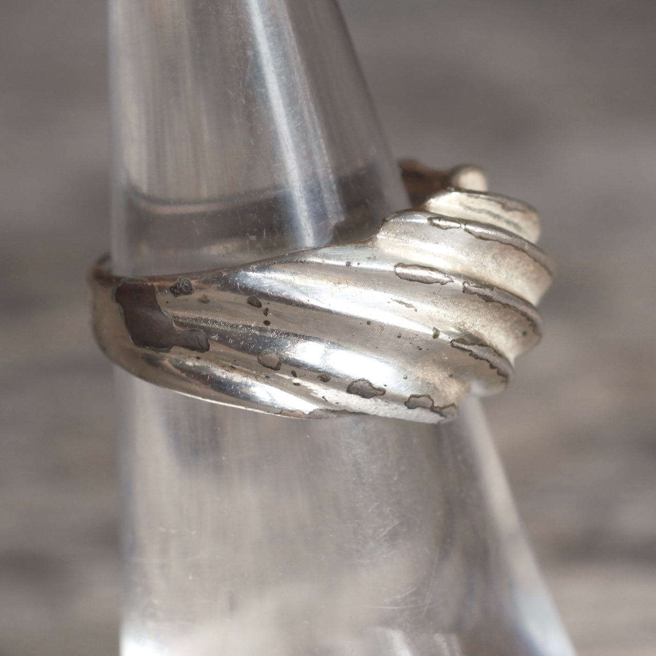 Vintage Sterling Silver Modernist Ring 6