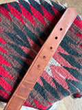 Vintage Hand Tooled Brown Leather ‘NEVES’ Wildlife Belt