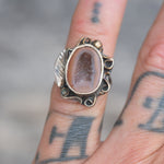 Vintage Sterling Geode Ring 5.25