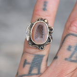 Vintage Sterling Geode Ring 5.25
