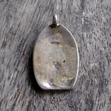 Vintage Sterling Malachite and Mother of Pearl Prayer Pendant