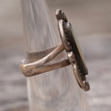 Vintage Sterling Mother Of Pearl Ring 5