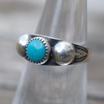 Vintage Sterling Turquoise Band 5.75
