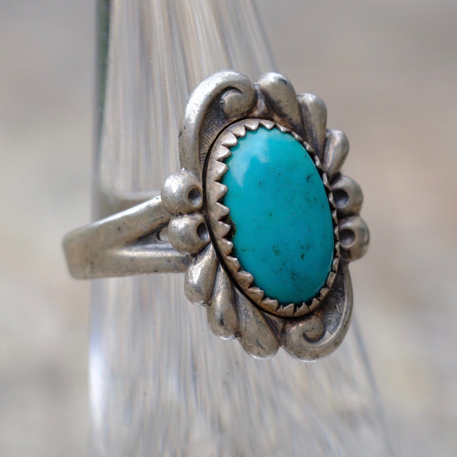 Vintage Sterling Turquoise Ring 5
