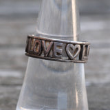 Vintage Sterling Silver Love Band 7.5