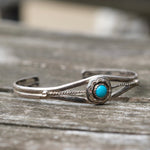 Vintage Sterling Turquoise Cuff